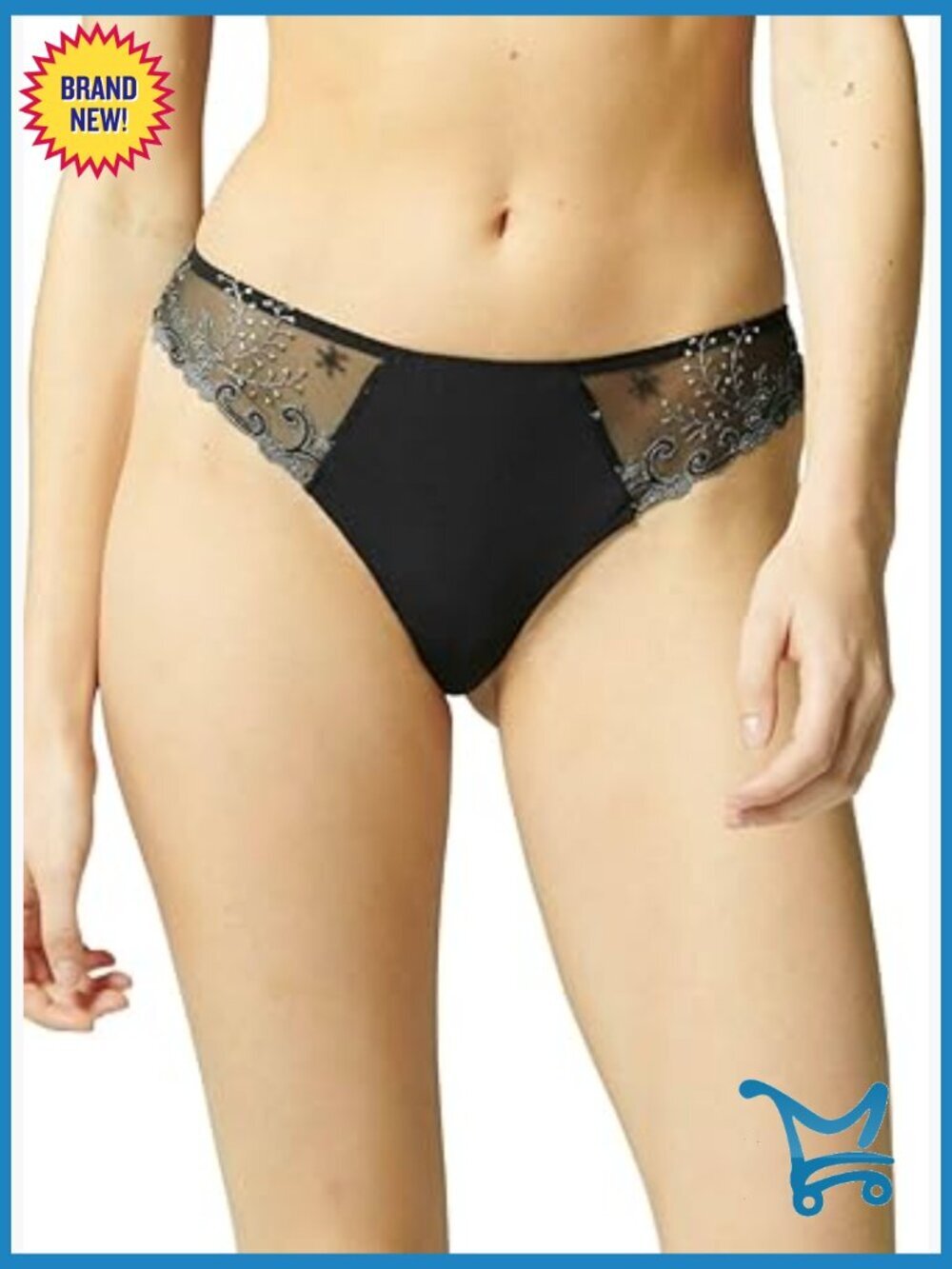 Delice Lace Thong Panty - Microfiber Seamless Low Rise